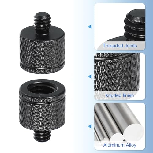PATIKIL Tripod Screw Adapter M10 Female to 1/4" Male, 4 Pcs Tripod Nut Connectors Camera Mount Screw Camera Double Head Converter for Microphone Holder Magic Arms Accessories, 20 mm - size: M10 Female to 1/4" Male,20 mm