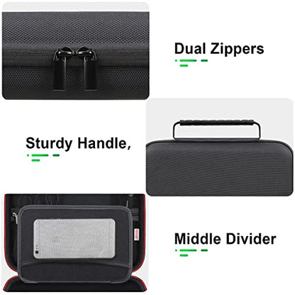 BOVKE Travel GPS Case for 6.95” Garmin DriveSmart 65, 6-7 Inch Garmin RV 795/dēzl OTR710/OTR610/OTR700, DriveSmart 66/76, zūmo XT2 GPS Navigators, Extra Space fit Car Charger, Cables, Black - color: Black (Slim Case)