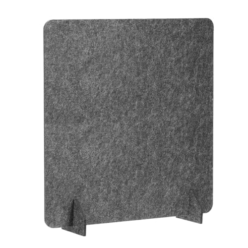 PATIKIL Desk Dividers 24" x 24", 1 Pack Desk Privacy Panel Freestanding Noise Reducing Partition Acoustic Panel with 2Pcs Support Feet for Testing Office Home Library, Dark Gray Style A - color: Dark Gray Style a, size: 24" x 24"