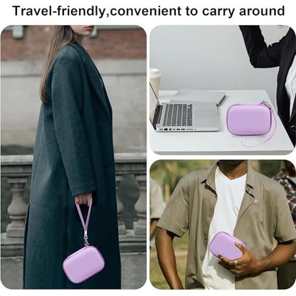 Leayjeen Hard EVA Camera Case Compatible with Canon PowerShot ELPH/IXUS, Kodak Pixpro FZ55/FZ45, Nikon Coolpix, Small Digital Camera, Shockproof Protective Camera Bag with Hand Strap-Purple(Case Only) - color: Purple