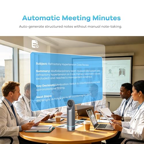 KanDao Meeting PRO 2 4K HDR Video Conference Camera with SmartNote,360 Degree, Auto Tracking, Noise-Canceling Mics, Works with Zoom, Teams & More(Real-Time Translations/Meeting Summary/Content Recap) - color: Black-Grey