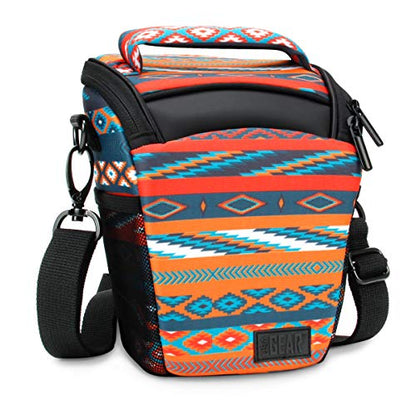 USA Gear DSLR Camera Case for Men and Women with Top Loading Accessibility, Adjustable Shoulder, Small Camera Sling Bag, Padded Handle - Camera Holster Bag for Nikon, Canon, Panasonic (Southwest) - color: Southwest