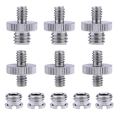 Sunmns 1/4 inch and 3/8 inch Converter Screw Adapter Mount Set for Camera/Tripod/Monopod/Ballhead/Light Stand