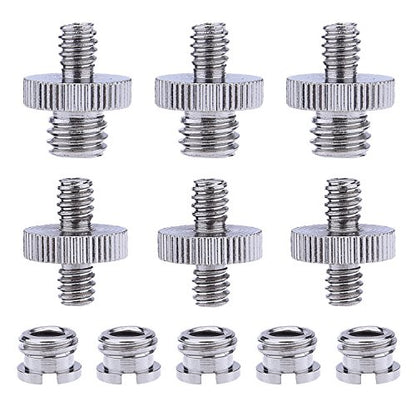 Sunmns 1/4 inch and 3/8 inch Converter Screw Adapter Mount Set for Camera/Tripod/Monopod/Ballhead/Light Stand