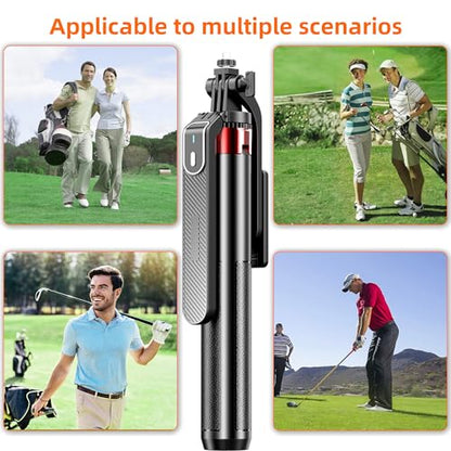 Monopod and Tripod Selfie Stick to Record Golf Swing - Etendable Cell Phone Tripod Stand with Wireless Remote and Phone Holder, Golf Training Aid - Compatible with All iPhone Android Phone