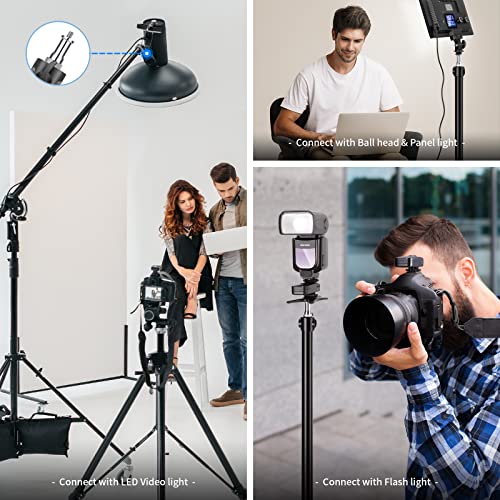 NEEWER Pack of 3 Standard 1/4 to 3/8 Inch Metal Converter Thread Adapter Spigot Stud for Studio Light Stand, Hotshoe/Coldshoe Adapter, Ball Head, Wireless Flash Receiver, Trigger - ST23 - style: ST23