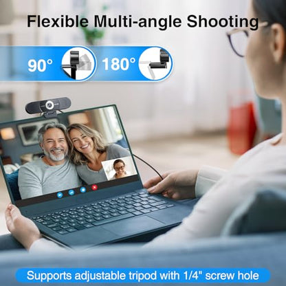 EMEET C980 PRO 3-in-1 4K Webcam with Microphone and Speaker, 60°-98° Wide Angle Webcam w/ 4 Noise Cancel Mics, 2 Speakers, Fixed Focus, Magnetic Privacy Cover, Great for Group and Personal Video Calls - style: 4K with 4Mics 2Speakers