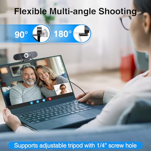 EMEET C980 PRO 3-in-1 4K Webcam with Microphone and Speaker, 60°-98° Wide Angle Webcam w/ 4 Noise Cancel Mics, 2 Speakers, Fixed Focus, Magnetic Privacy Cover, Great for Group and Personal Video Calls - style: 4K with 4Mics 2Speakers