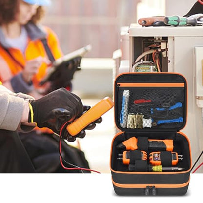 Electrical Tester Case Bag for Klein Tools ET310/RT250 | Nylon, Mesh, Adjustable Strap, Cotton Padding & Soft Lining, Organized Storage, Secure Foldable Lid & Sturdy Zipper - Black - color: Black