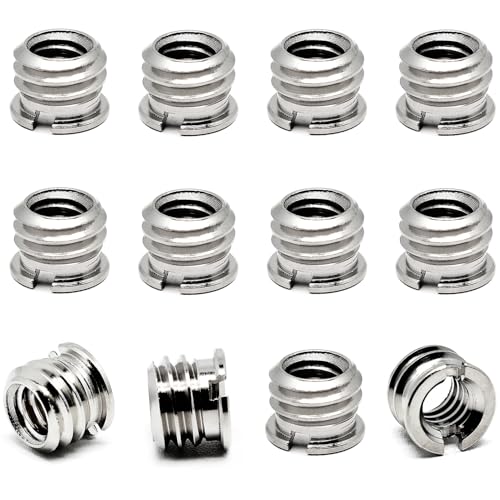 Surf turtle 1/4"-20 Female to 3/8"-16 Male Tripod Thread Adapter,Reducer Bushing Convert Screw Adapter for DSLR Camera Camcorder Monopod Stand (12 Pack)