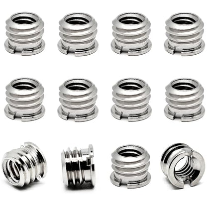 Surf turtle 1/4"-20 Female to 3/8"-16 Male Tripod Thread Adapter,Reducer Bushing Convert Screw Adapter for DSLR Camera Camcorder Monopod Stand (12 Pack)