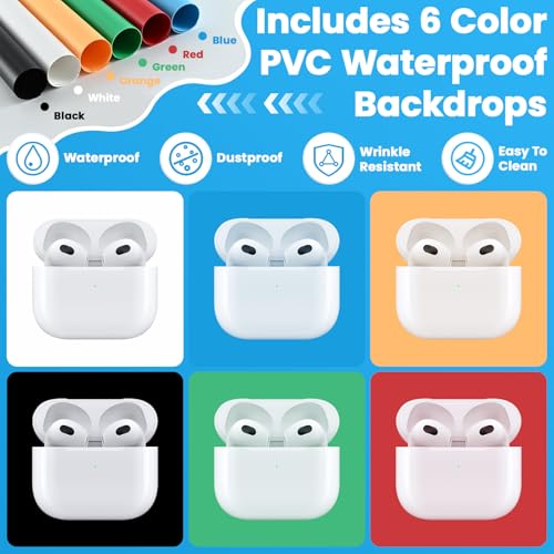 Light Box,Light Box Photography,16"x16"Photo Box,Photo Light Box,Product Photography Light Box with CRI >95,120 LEDs Lights,6 Photo Backdrops for Product Display - size: 16in X 16in