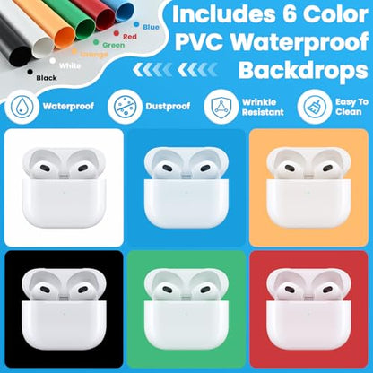 Light Box,Light Box Photography,16"x16"Photo Box,Photo Light Box,Product Photography Light Box with CRI >95,120 LEDs Lights,6 Photo Backdrops for Product Display - size: 16in X 16in