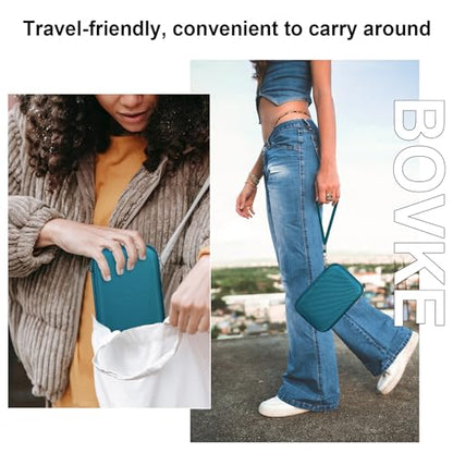BOVKE Carrying Case for Fujifilm X100VI / X100V / X-E5 Digital Camera, Extra Mesh Pocket for Fuji Camera Accessories Charging Cables, Blue - color: Blue