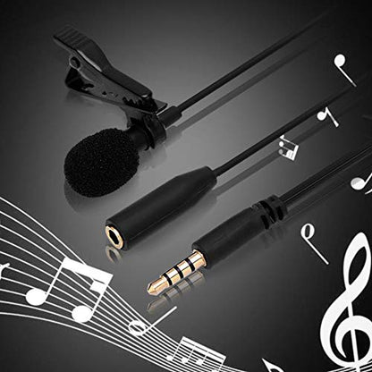 Lavalier Microphones, Wired Clip-on Lapel Headset High Sensitivity Low Noise Clear Voice Wide Dynamic Range Hands Headset Microphone Mic with 3.5mm Jack