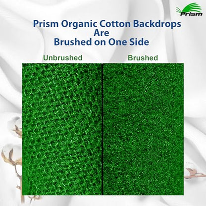 Prism 100% Cotton Extra Thick Professional Video Green Screen Backdrop 9x18 ft, Brushed for Low Light Reflectance and Bleed Through, Sustainable Organic Cotton Muslin with No Microplastic Shedding - color: Green 9x18ft
