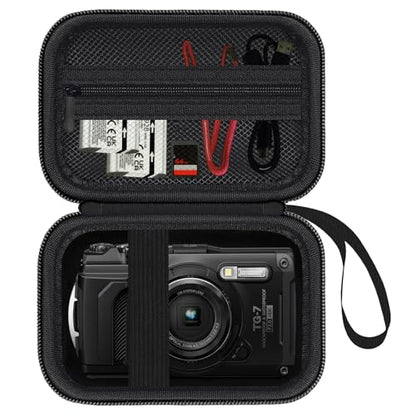 Camera Case for Olympus Tough TG-7 / OM System TG-6 / TG-5 / TG-4 Waterproof Digital Camera - Black (CASE ONLY) - color: Black