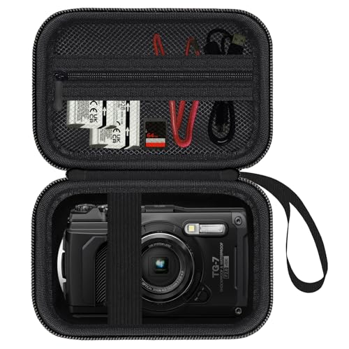 Camera Case for Olympus Tough TG-7 / OM System TG-6 / TG-5 / TG-4 Waterproof Digital Camera - Black (CASE ONLY) - color: Black