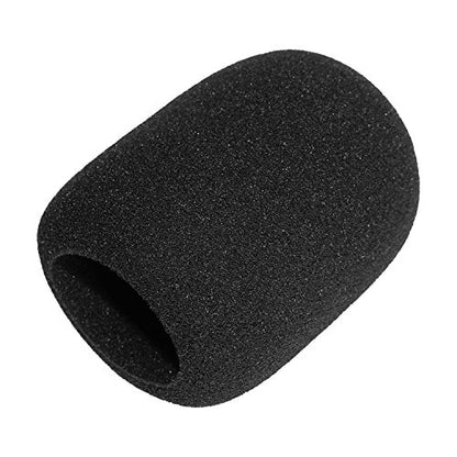 ChromLives Microphone Cover Microphone Windscreen Foam Cover Black Top Grade 6 Pack - color: 6 Pack