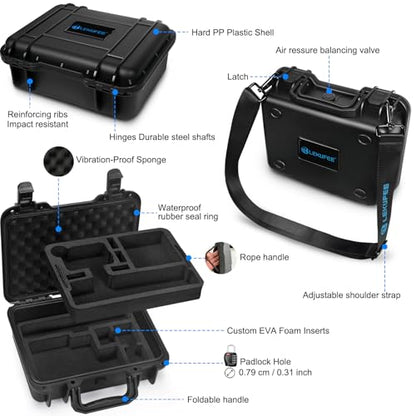 Lekufee Waterproof Hard Case Compatible with Gopro Hero 13/12/11/10/9/8, LIT Hero,Hero 4K,Media Mod/Gopro Volta/Creator Edition/Action Camera and Accessories(Case Only)