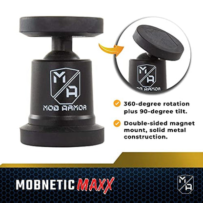 Mob Armor MobNetic Maxx MS - MagSafe Compatible Car Phone Mount w/ 90º Tilt, 360º Rotation & Durable Aluminum Build, Magnetic Holder for iPhone & Android Devices, USA Assembled - Bronze - color: Bronze