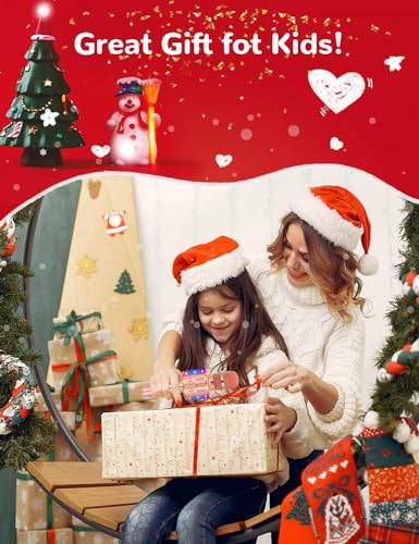Amazmic Kids Karaoke Microphone Machine Toy Bluetooth Microphone Portable Wireless Karaoke Machine Handheld with LED Lights, Gift for Children Adults Birthday Party, Home KTV(Champagne) - color: Rose Gold Plus