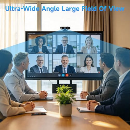 1080P USB HD Webcam，with Microphoneand Rotatable Tripod& Privacy Cover for PC，with Auto White Balance for Video Calls, Live Streaming Gaming & Online Meetings