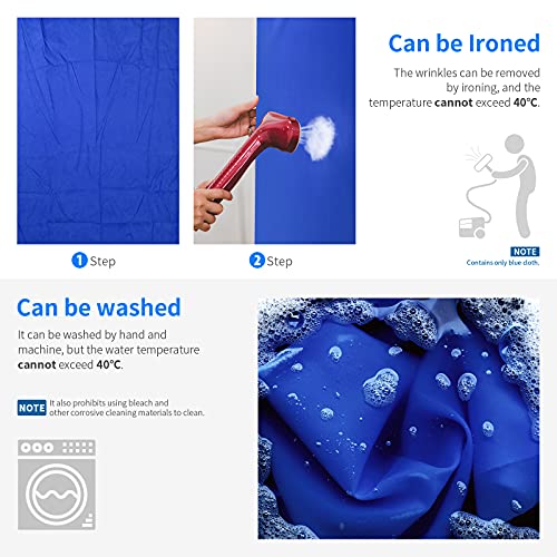 NEEWER 6x9 feet/1.8x2.8m Photo Studio 100% Pure Polyester Collapsible Backdrop Background for Photography, Video and Television (Backdrop ONLY) - Blue - color: Blue