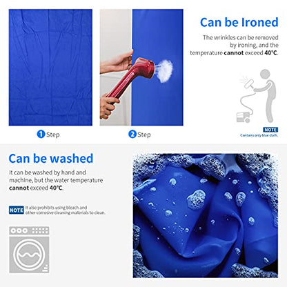 NEEWER 6x9 feet/1.8x2.8m Photo Studio 100% Pure Polyester Collapsible Backdrop Background for Photography, Video and Television (Backdrop ONLY) - Blue - color: Blue