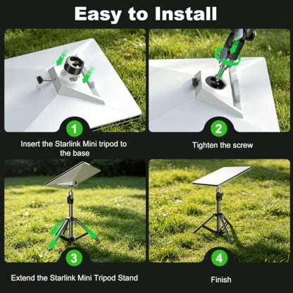 for Starlink Mini Tripod Mount, Adjustable Height Stand Tripod Mounting kit Adapter Compatible with Starlink Mini Accessories for Outdoor Camping, Travel, Rv