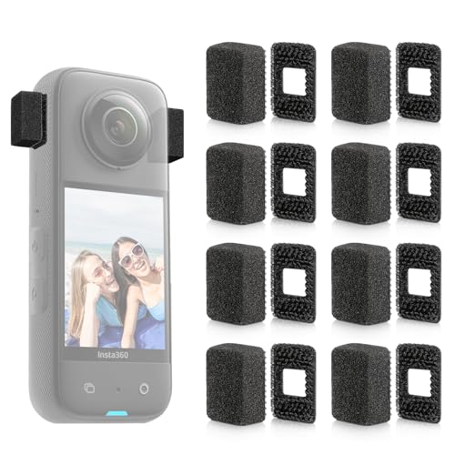 Mic Wind Muff for Insta360-8Pcs Wind Muff for Insta360 X3 X4, Premium Wind Noise Reduction Cover for Crisp Audio, Easy Installation and Durable Design, Compatible X3 or X4 Camera - size: Sponge(4pcs)