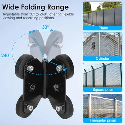 EEEKit Magnetic Fence Mount Compatible with Mevo Start, GoPro, iPhone and Action Cameras, Dual 1/4" Threaded Holder for Baseball, Softball, Tennis, and Sports Recording
