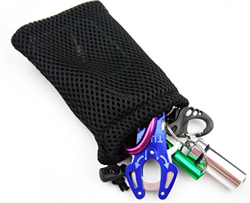 ALL in ONE 6pcs Nylon Mesh Drawstring Bag Pouches for Mini Stuff Cellphone Mp3 9x14cm (3.5x5.5 Inch) (Mixed Clor) - color: Mixed Clor