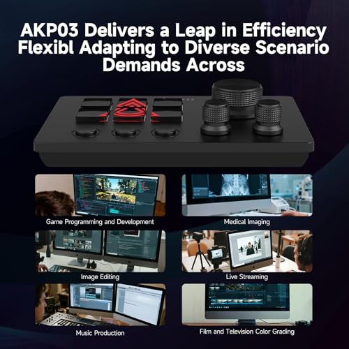 AJAZZ Macro Keypad Stream Controller Deck Gaming Streaming Shortcut Keyboard, 6 Programmable Keys Customizable Visual AI Pad USB Soundboard for YouTube, Desk Office Setup, Laptop, PC, Mac [Macintosh] - color: AKP03 Black