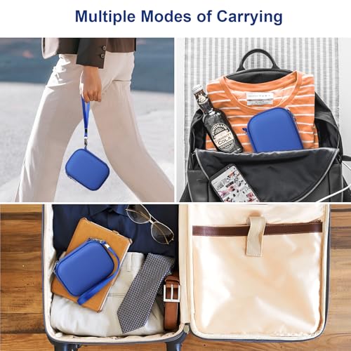 Canboc Carrying Case for Kodak PIXPRO FZ55/ FZ45 16MP Digital Camera, FZ45 Video Vlogging Camera Bag, Mesh Pocket fit Cable, SD Card, Blue (Case Only) - color: Small-Blue