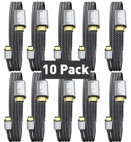 UANTIN USB C to HDMI Cable 6Ft for Home Office 4K High-Speed 10-Pack | USBC to HDMI Cord [Thunderbolt 3/4/5 Compatible] with MacBook Neo, Galaxy S9 to S25, iPhone 17 Pro/Max, iPad Pro, Surface - size: 6FT, style: 10 Pack