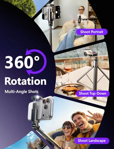 LISEN Tripod for iPhone 17 Pro Max Selfie Stick 67" 0.01s-Open with Remote | Perfect for Travel, Vlog, Live Stream, Video Recording, Photographic Lighting Booms & Stands for iPhone & Android