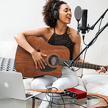 weishan Type C to USB Cable Compatible with Focusrite Scarlett Solo(3rd Gen), Scarlett 2i2(3rd Gen) USB Audio Interface, with USB C Male to USB Female Adapter, 6.6 ft - style: Glossy