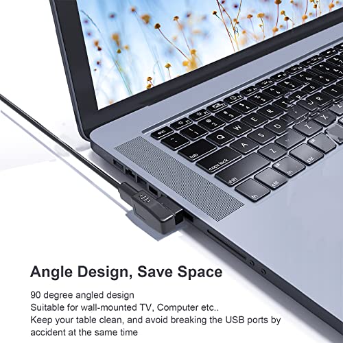 Oxsubor USB 3.0 Adapter 90 Degree Male to Female Coupler Connector Plug Left Angle and Right Angle - style: usb 3.0 adapter left and right