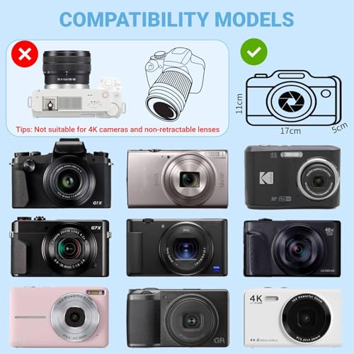TAAOKA Digital Camera Case, Protective & Lightweight Camera Case with 3 Carrying Ways, Waterproof & Shockproof Small Camera Bag for Power Shot/Sony DSCW800/DSCW830 - Black - color: #1 Black, style: Style1