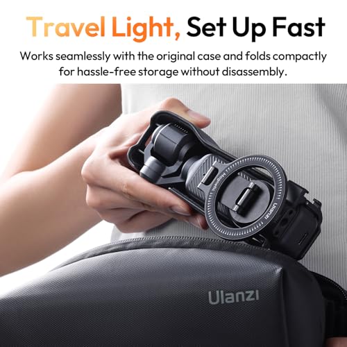 ULANZI PM01 Magnetic Mount Stand Compatible with DJI OSMO Pocket 3/4/4P | Aluminium Expansion Camera Holder with Cold Shoe and 1/4'' Mount,181/270/360° Adjustment Magnetic Adapter Xtra Accessories