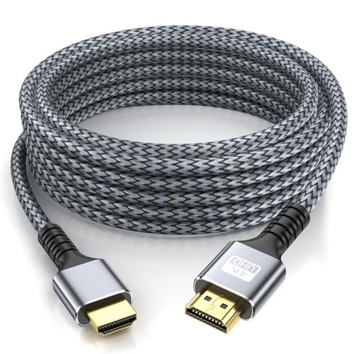 4k Hdmi Cable 50ft Ultra High Speed HDMI 2.0 Cable 4K@60HZ 3D ARC Gold Plated Connector Ethernet Audio Video Return HDMI Cord for UHD TV Monitor Laptop Xbox PS4/PS5 Roku TV ect.(Silvery) ﻿ - size: 50FT