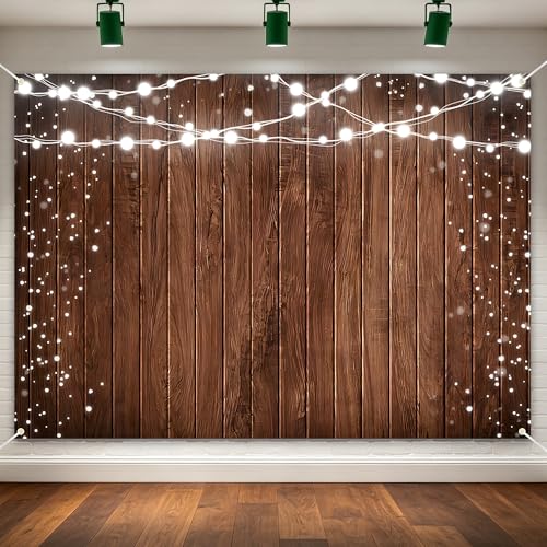 7x5ft Rustic Wood Backdrop for Photography, High-Definition Vintage Brown Wooden Plank Background, Non-Reflective Vinyl Photo Booth Backdrop for Western Birthday Party, Cake Smash, Baby Shower - color: Wooden Light backdrop, size: 7x5ft