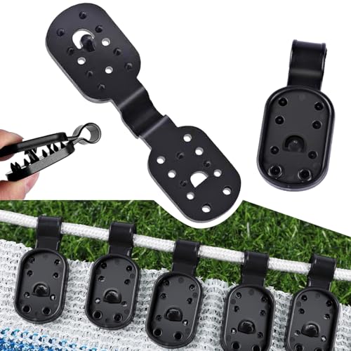100Pcs Shade Cloth Clips, Sun Shade Clips - Black Plastic Heavy Duty Garden Net Clamps for Sun Shade Net, Gardening Shade Cloth, Anti Bird Netting, Removable & Reusable Windproof Awning Clamp (Black) - color: 100pcs-black