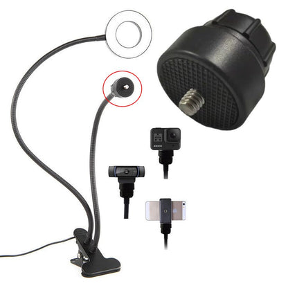 3 Pack 1/4 Screw to 17mm Ball Mount Base Mount Stand Interface Socket Joint for Tripod DV Camera Car Monitor GPS Phone Holder Clip Ring Light Hose Bracket Webcam
