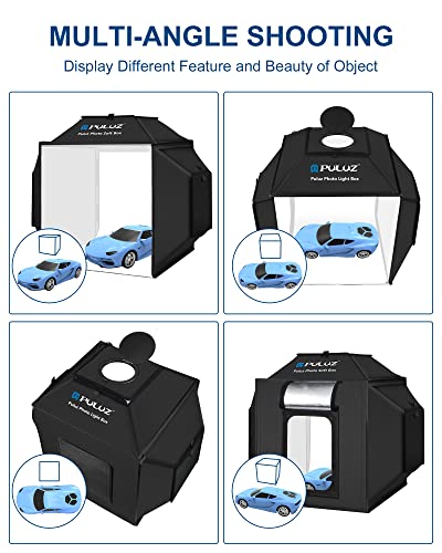 PULUZ Upgraded 16"x16" Photo Studio Light Box & Soft Box 480 LED Beads CRI 95+ 4 Color PVC Backdrops Professional Shooting Tent for Jewelry & Product Photography - size: Upgrade 16 Inch