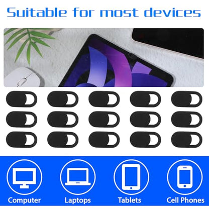 50 Pcs Camera Cover Slide, Ultra-Thin Privacy Protector for Laptop, Phone, Computer - Universal Webcam Protector & Laptop Sticker Covers, Camera Blocker and Lens Cover