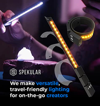 Spekular LED Light Wrap, Magnetic Portable LED Light Wand with 15 RGB Colors & 5 Effects | for Photography, Videography, Vlogging, Content Creation | KYU-6 RGB - color: RGB