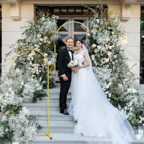 6 FT Metal Arch Backdrop Stand, Wedding Arch Frame for Parties, Birthday, Baby Shower, Graduation, Wedding, Bridal Shower, Arch Decoration of Garden, Floral, Balloon - size: 6FT-N