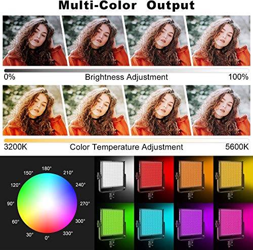 GVM RGB Video Lights with APP Control, 50W Full Color Studio Video Lighting Kit, Led Video Lights for YouTube Photography Lighting, 3 Packs Led Light Panel, Aluminum Alloy Shell, 3200K-5600K - size: 50RS3L
